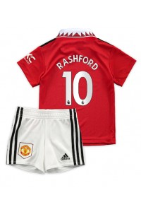 Fotbalové Dres Manchester United Marcus Rashford #10 Dětské Domácí Oblečení 2022-23 Krátký Rukáv (+ trenýrky)